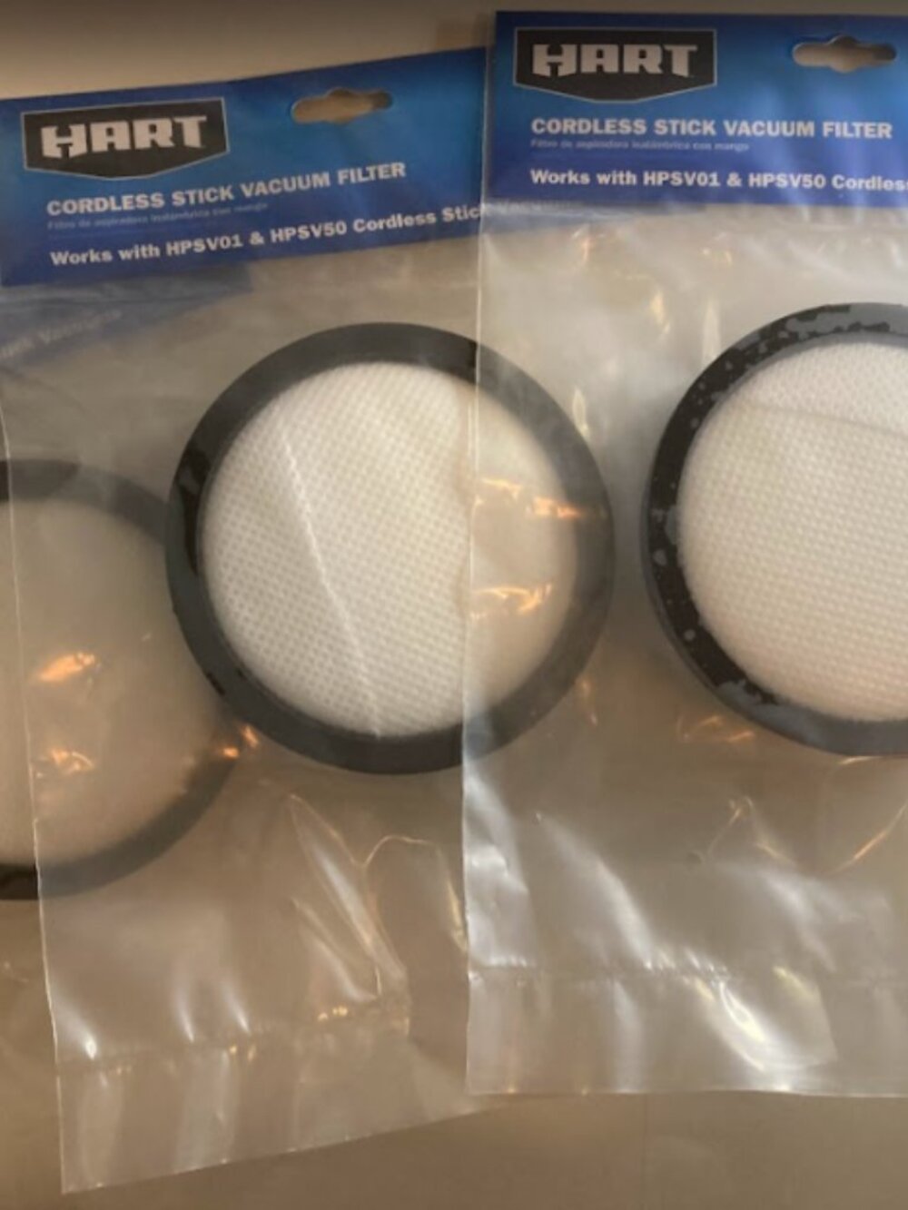 Hart HPSV01 & HPSV50 Cordless Stick Vacuum Filters 3 Pack